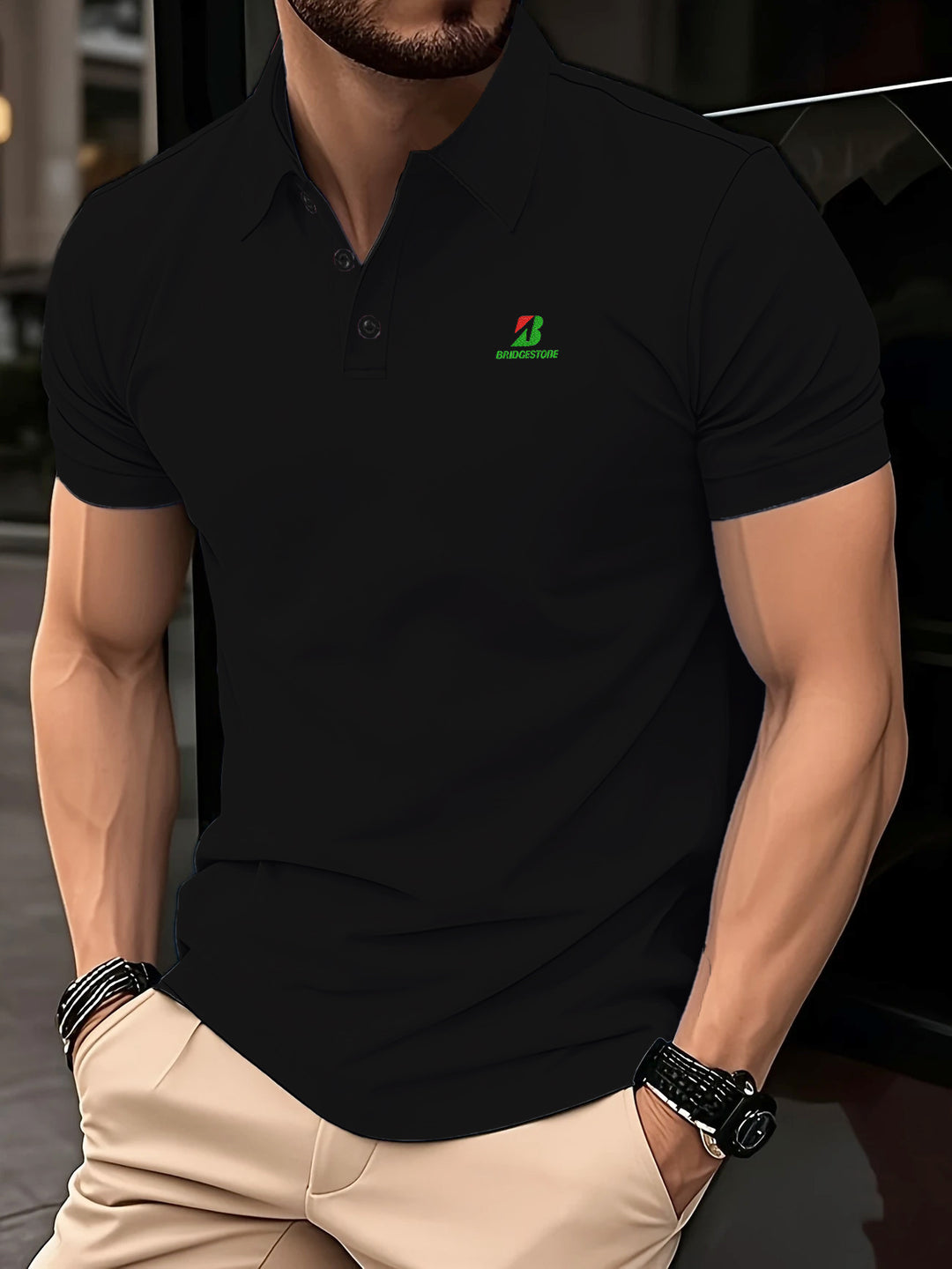 Herren Poloshirt mit modernem Schnitt und atmungsaktivem Material Echoarchiv