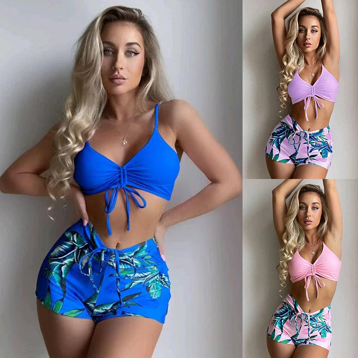 Damen Bikini-Set mit modischem Crop-Top und verstellbaren Shorts Echo Archiv