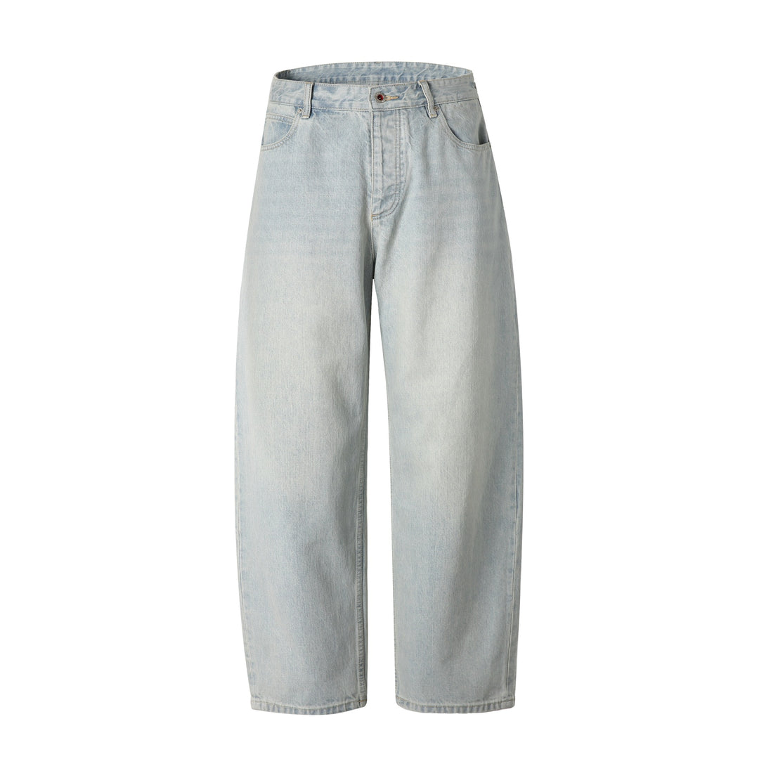 Damen Hochtaillierte Straight‑Leg Jeans mit weitem Bein Echoarchiv