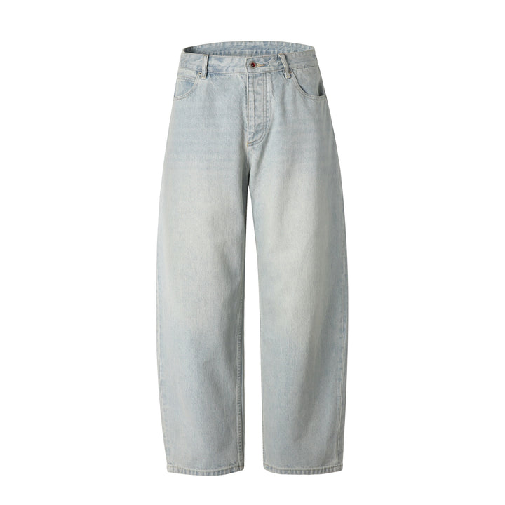 Damen Hochtaillierte Straight‑Leg Jeans mit weitem Bein Echoarchiv