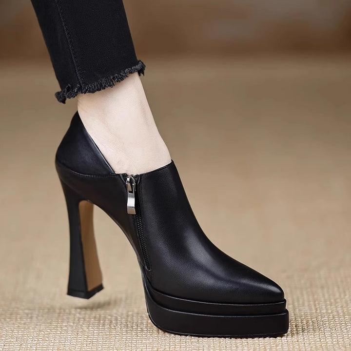 Damen Elegante Plateau-Stiefeletten mit Reißverschluss Echo Archiv