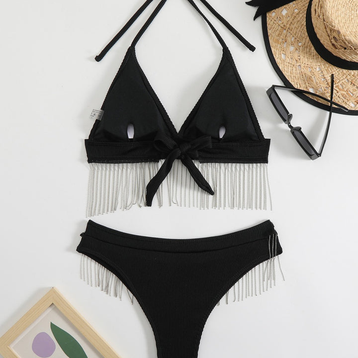 Damen Triangel-Bikini mit festlichem Fransen-Design Echo Archiv