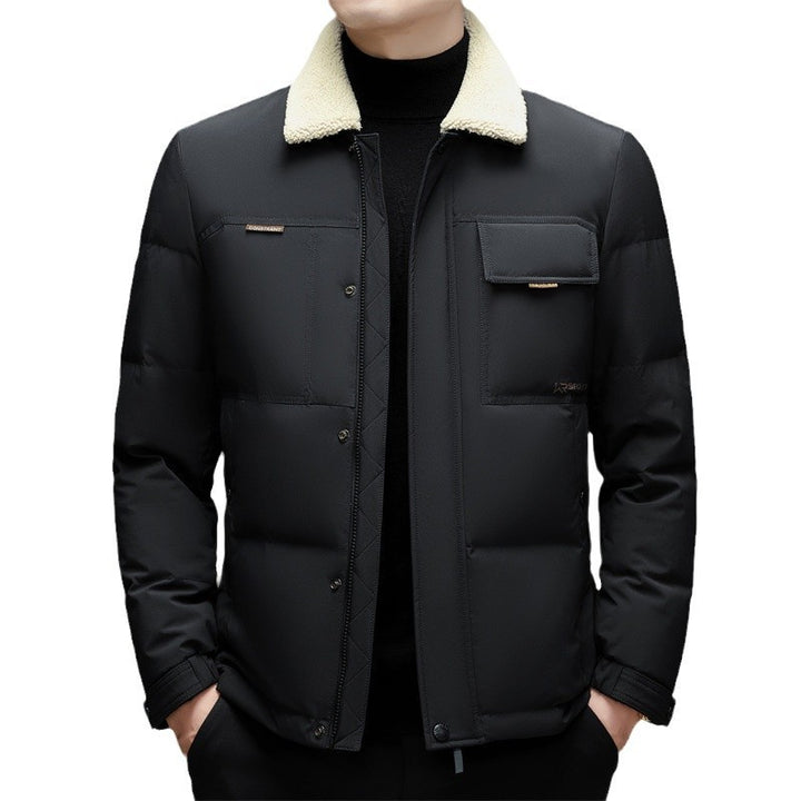 Herren gesteppte Winterjacke mit Baumwollkragen Echoarchiv