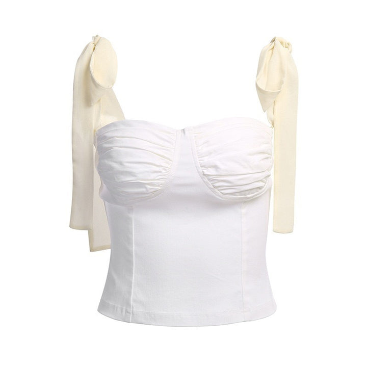 Damen Blusenoberteil mit raffinierten Trägern und eleganter Raffung Echo Archiv