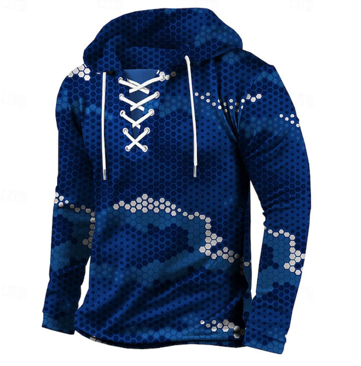 Herren Hooded Sweatshirt mit innovativem Wabenmuster Echoarchiv