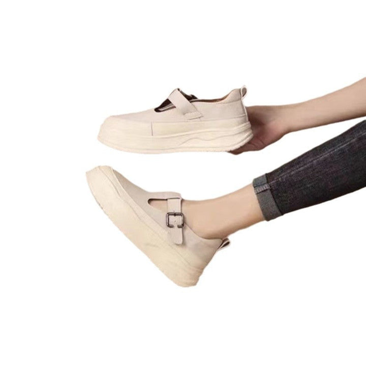 Damen Plateausneaker mit modischem Riemchen und atmungsaktiver Textiloberfläche Echo Archiv