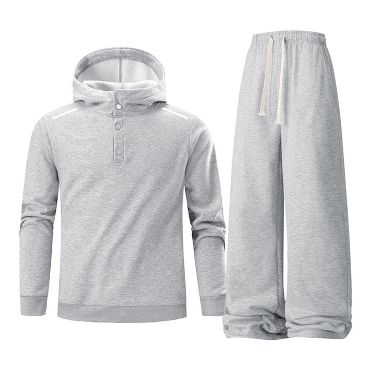 Herren Sportliches Hoodie-Set mit elastischen Jogginghosen Echoarchiv
