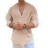 Herren Langarmshirt mit modernem V-Ausschnitt und eleganter Passform Echoarchiv