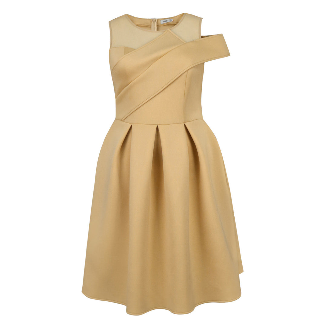 Damen Cocktailkleid mit asymmetrischem Schnitt und innovativen Plissee-Details Echo Archiv