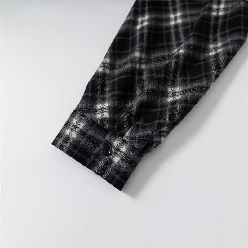 Damen Oversize-Flanellhemd mit asymmetrischem Saum Echoarchiv