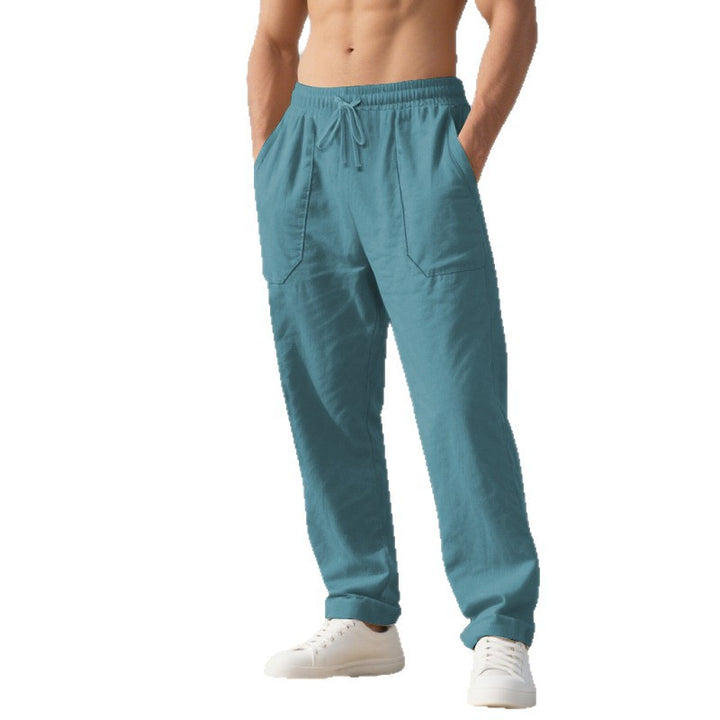 Herren lässige Cargo-Hose mit seitlichen Taschen und verstellbarem Bund Echoarchiv