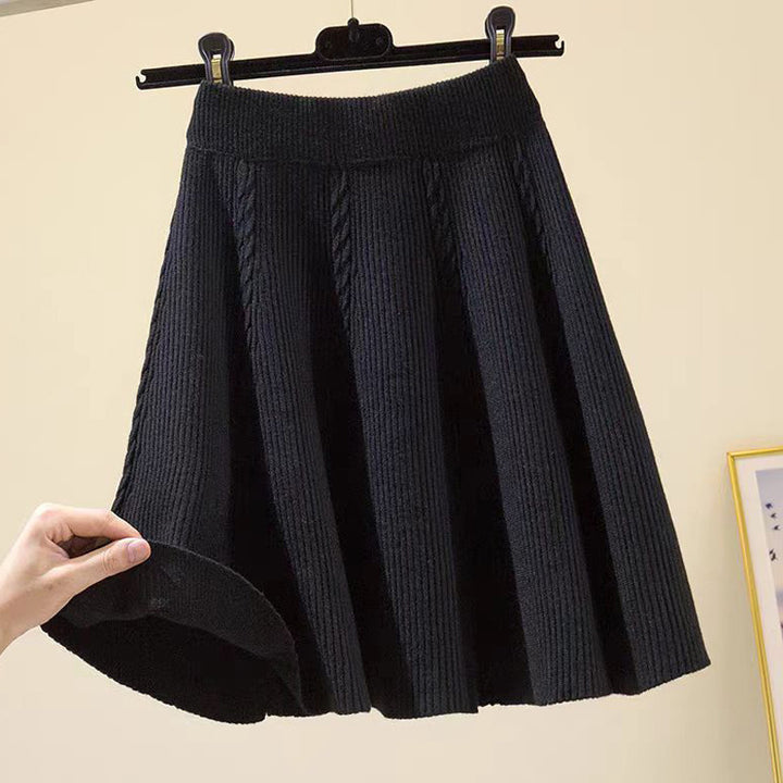 Damen Wadenlanger Strickrock mit Zopfmuster Echo Archiv