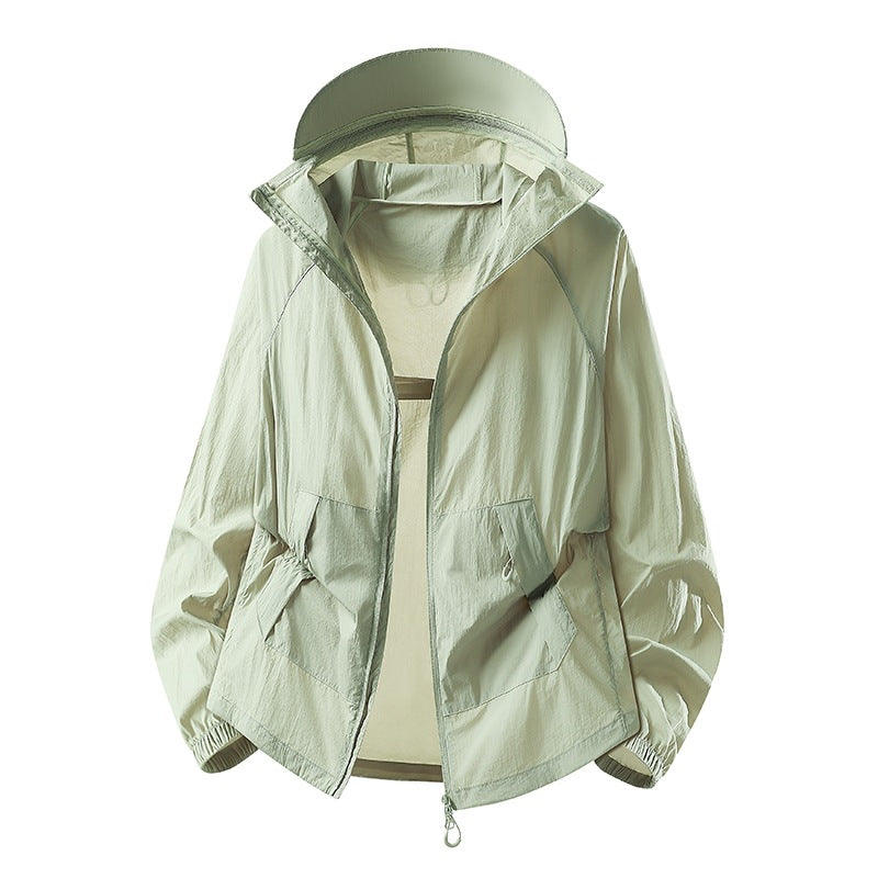 Herren Leichte Wind- und Wasserabweisende Kapuzen‑Übergangsjacke mit Netzfutter & Tunnelzug Echoarchiv