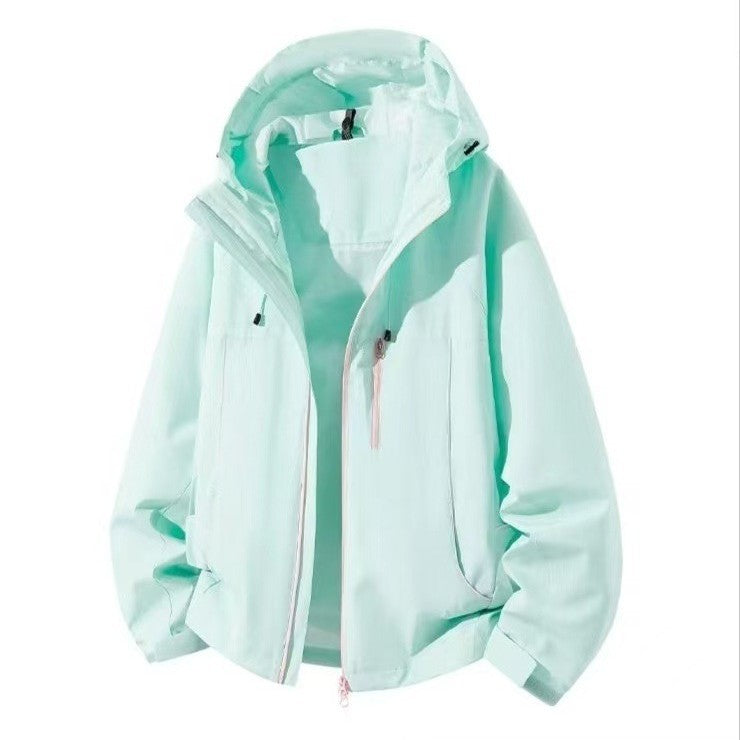 Herren Wasserdichte Kapuzen-Softshelljacke mit winddichtem Schnitt und Reißverschluss Echoarchiv