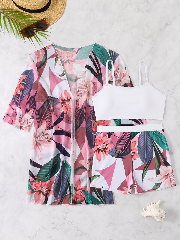 Damen Strandoutfit mit floralem Muster Echo Archiv