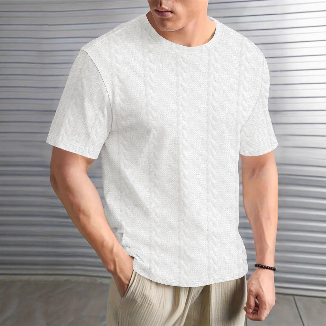 Herren Strukturiertes Kurzarmshirt Echoarchiv