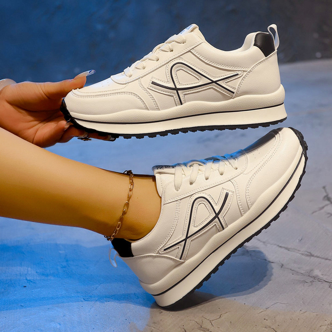 Damen nan leichte City-Sneaker mit erhöhtem Profil, stoßdämpfender EVA-Zwischensohle und rutschfester Gummilaufsohle Echo Archiv