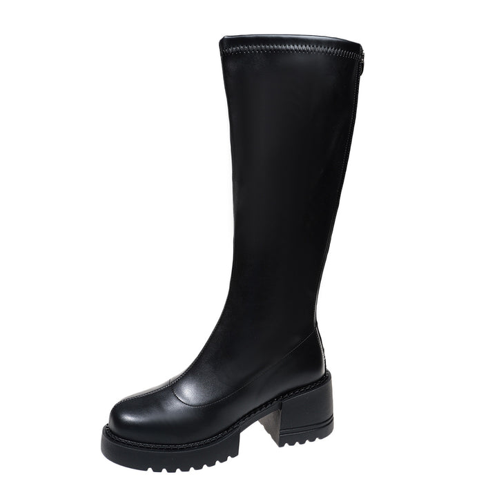 Damen Hochwertige Stiefel mit Blockabsatz Echo Archiv