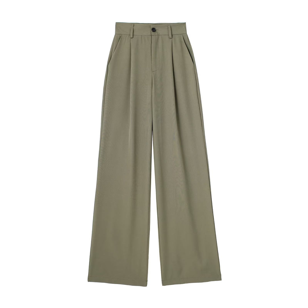 Damen Weite Highwaist-Bundfaltenhose mit Bügelfalte und seitlichen Eingrifftaschen Echo Archiv