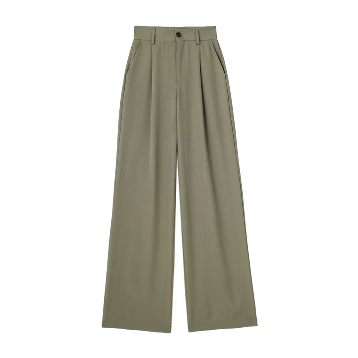 Damen Weite Highwaist-Bundfaltenhose mit Bügelfalte und seitlichen Eingrifftaschen Echo Archiv