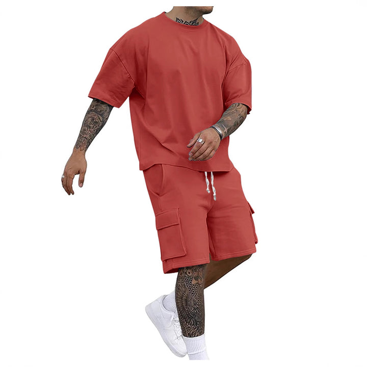 Herren lässiges Sweatshirt- und Shorts-Set Echoarchiv