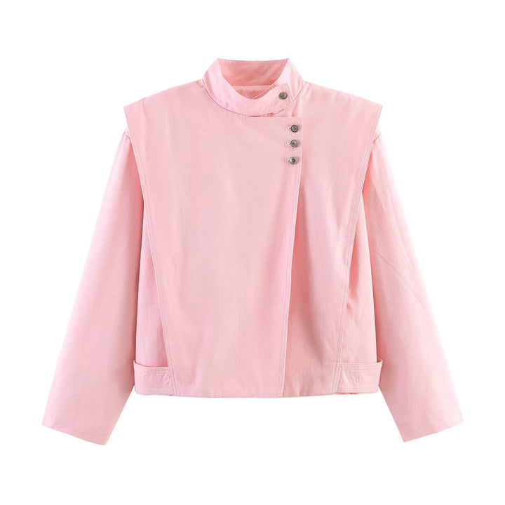 Damen Kurzjacke mit asymmetrischem Verschluss und Stehkragen Echo Archiv
