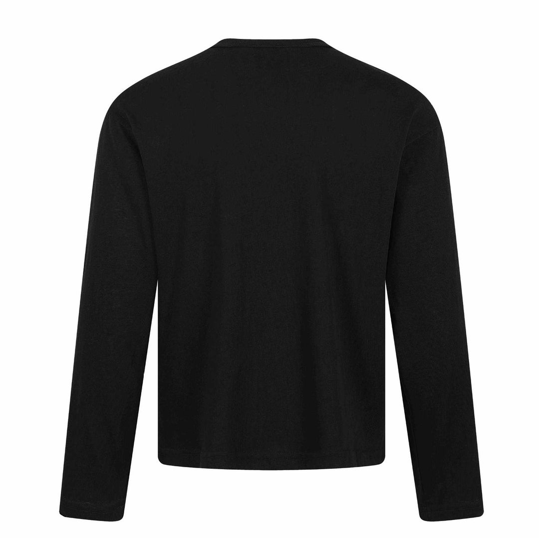 Unisex Langärmeliges Henley-Shirt mit knöpfbarer Brustleiste und Vintage-Illustrationsprint Echoarchiv
