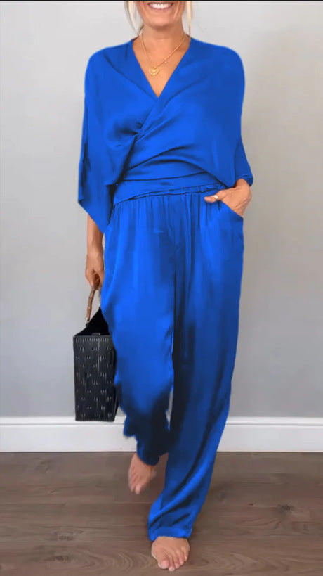 Damen elegantes und bequemes Jumpsuit Set Echoarchiv