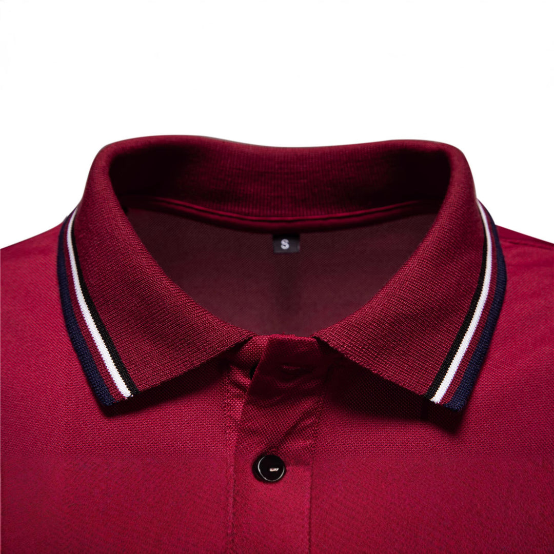Herren Poloshirt mit kontrastierenden Akzenten und modernem Schnitt Echoarchiv