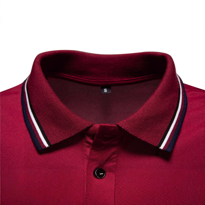 Herren Poloshirt mit kontrastierenden Akzenten und modernem Schnitt Echoarchiv