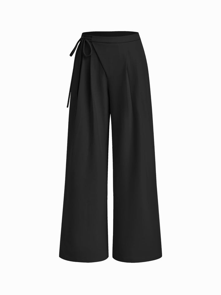 Damen Weite Streifenhose mit Taillengürtel Echo Archiv
