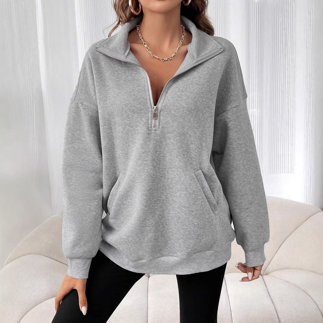 Damen Stylischer Pufferpullover mit Stehkragen Echo Archiv