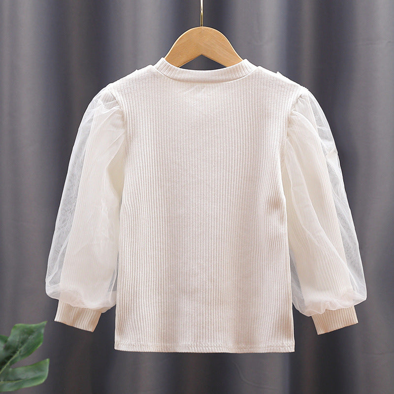 Damen Sweatshirt mit Tüllärmeln und Rüschendetails Echo Archiv