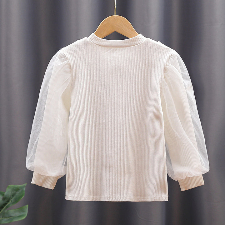 Damen Sweatshirt mit Tüllärmeln und Rüschendetails Echo Archiv