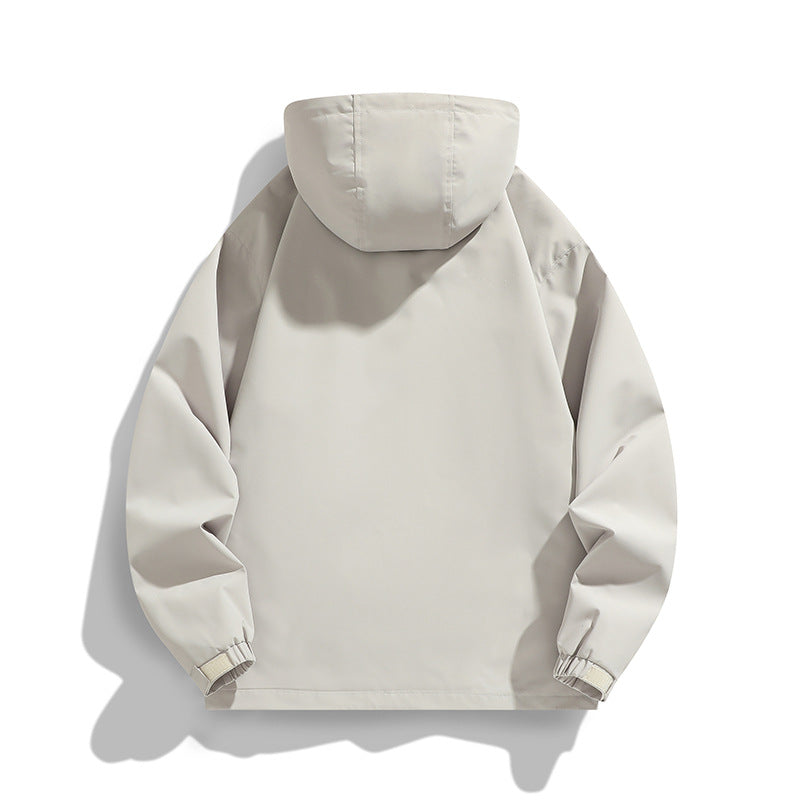 Herren Leichte Wind- und Wasserabweisende Kapuzenjacke im Urban-Utility-Stil mit verdeckter Reißverschlussleiste Echo Archiv