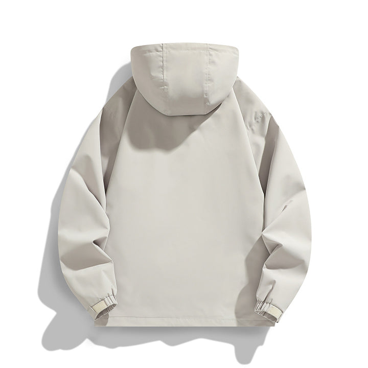 Herren Leichte Wind- und Wasserabweisende Kapuzenjacke im Urban-Utility-Stil mit verdeckter Reißverschlussleiste Echo Archiv