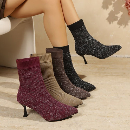 Damen Elegante Ankle Boots mit Glitzer-Details Echo Archiv