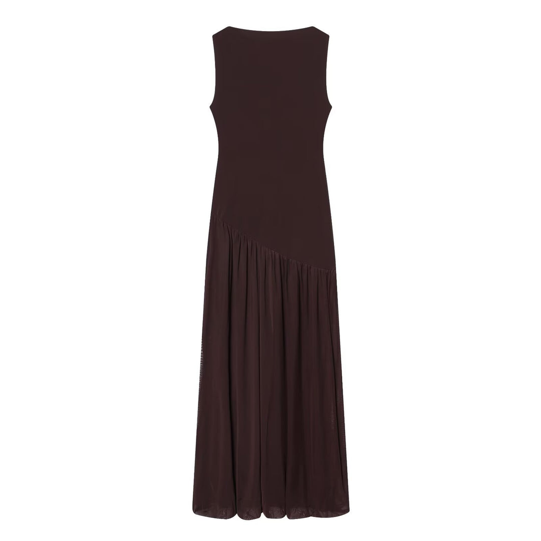 Damen Maxikleid mit elegantem Drapé und asymmetrischem Saum Echo Archiv