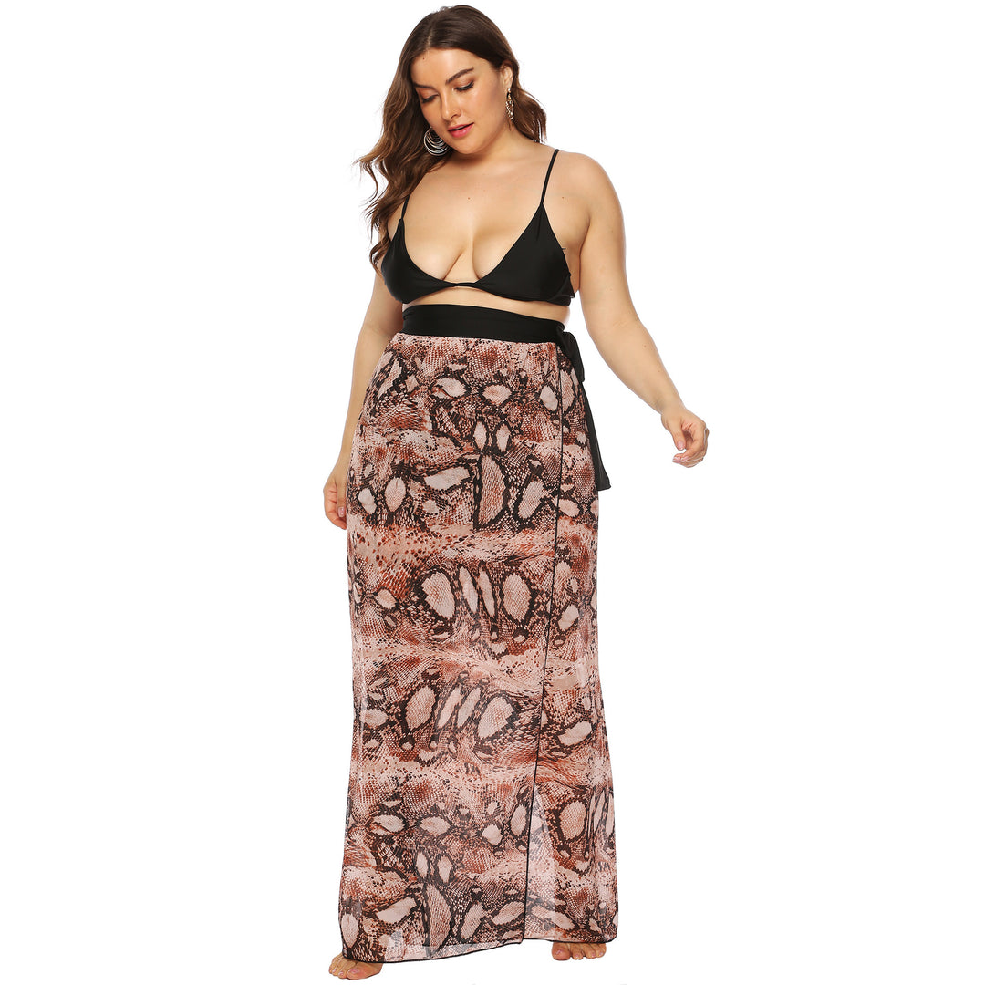 Damen Beach-Kimono aus transparentem Stoff mit trendigem Schlangenprint Echo Archiv