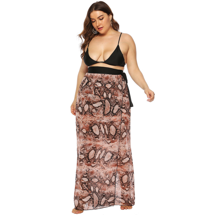 Damen Beach-Kimono aus transparentem Stoff mit trendigem Schlangenprint Echo Archiv