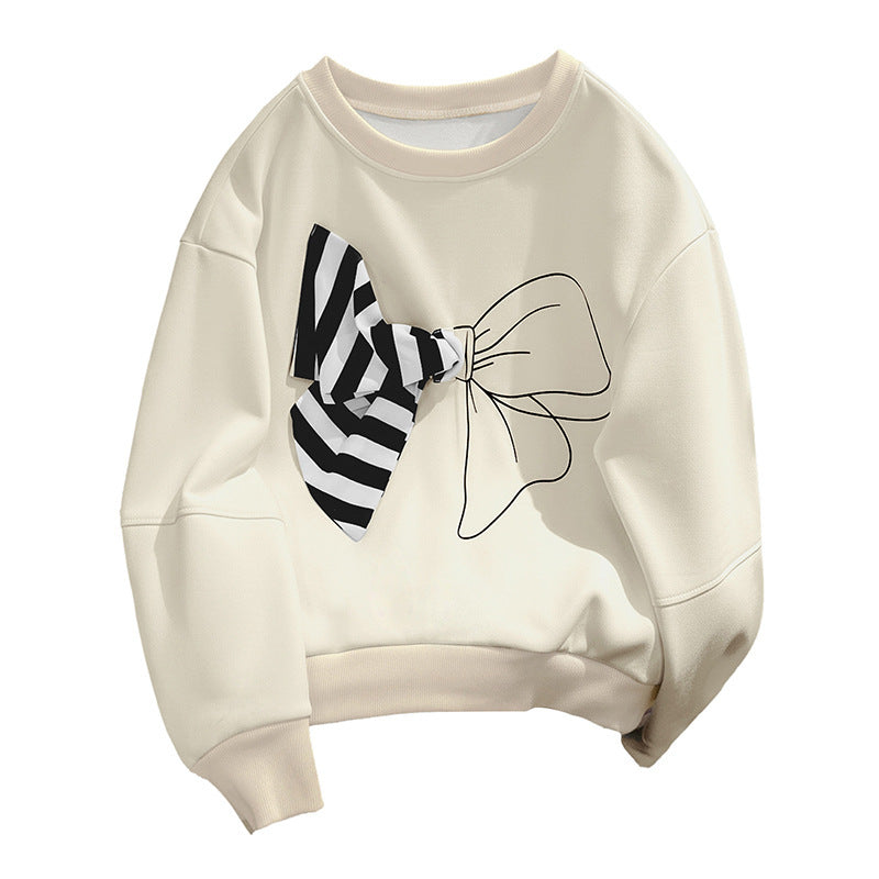 Damen Lässiger Sweatshirt mit Schleifen-Design Echo Archiv