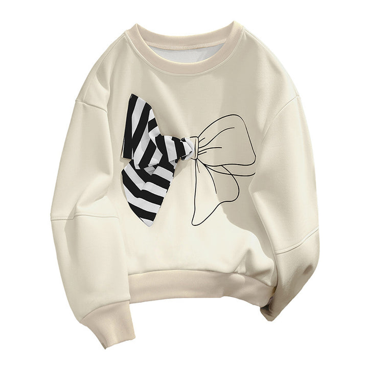 Damen Lässiger Sweatshirt mit Schleifen-Design Echo Archiv
