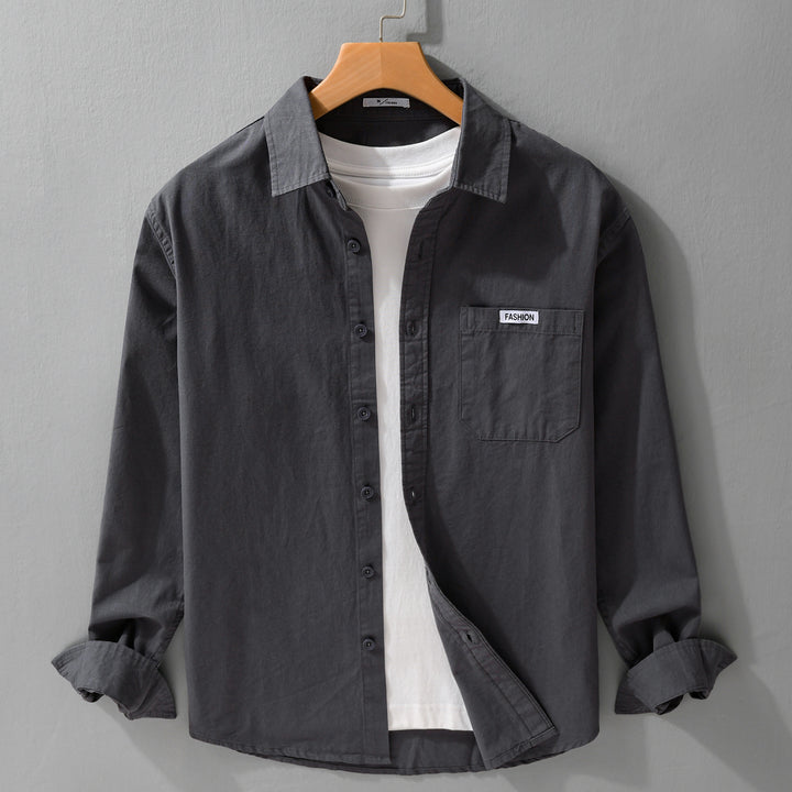 Herren Leichtes Baumwoll-Overshirt mit Brusttasche, Soft‑Touch und Relaxed-Schnitt Echoarchiv