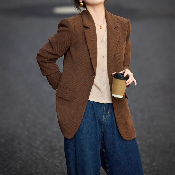 Damen modischer Cordblazer Echoarchiv
