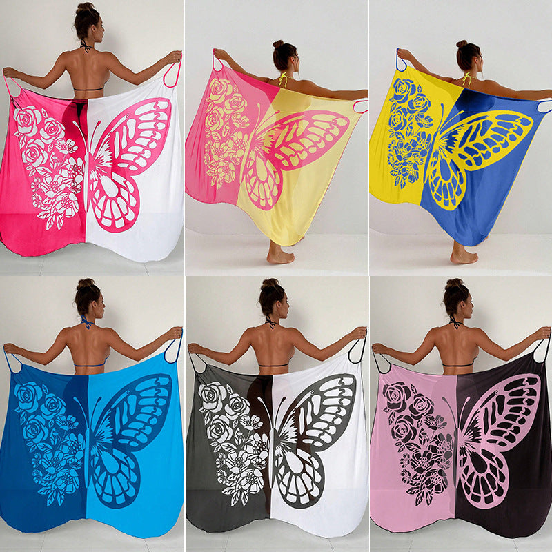Damen Strandtuch mit elegantem Schmetterlingsdruck Echo Archiv