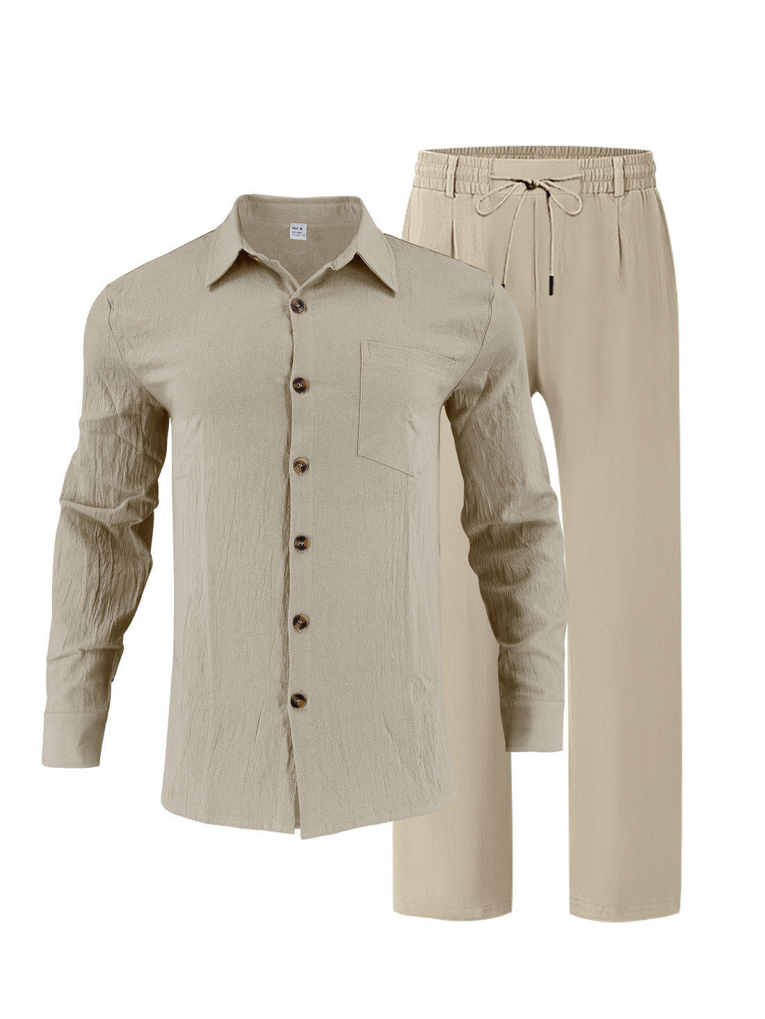 Herren lässiges Lounge-Set mit hochwertigem Hemd und bequemer Hose – Marzano