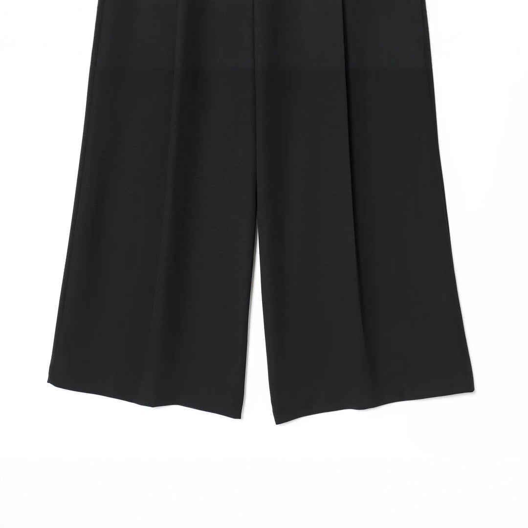 Damen Hochtaillierte Culotte-Hose mit weitem Bein und Bügelfalte Echo Archiv