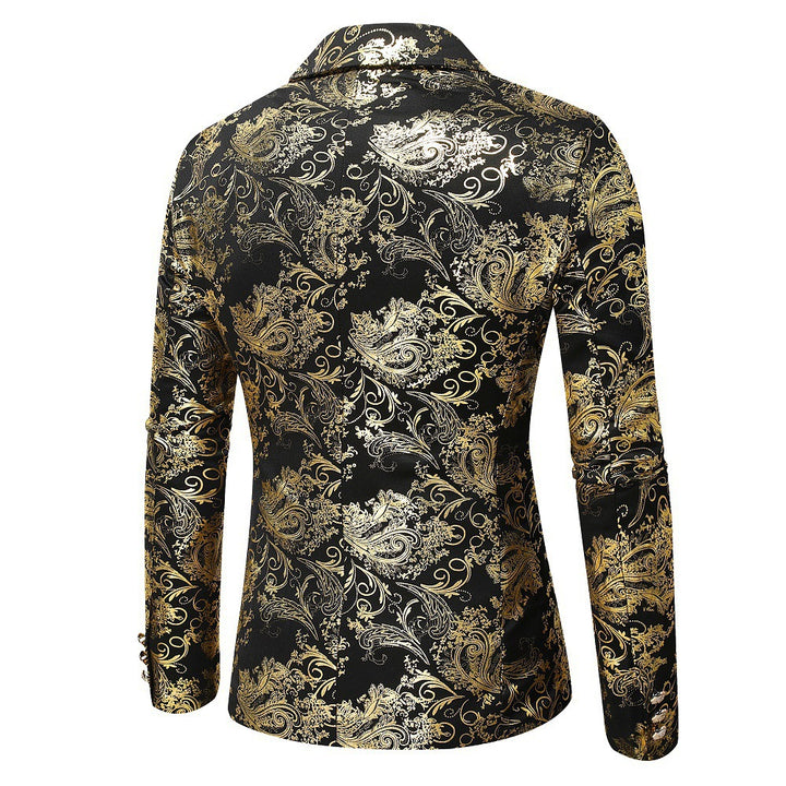 Herren eleganter Goldmuster Blazer Echoarchiv