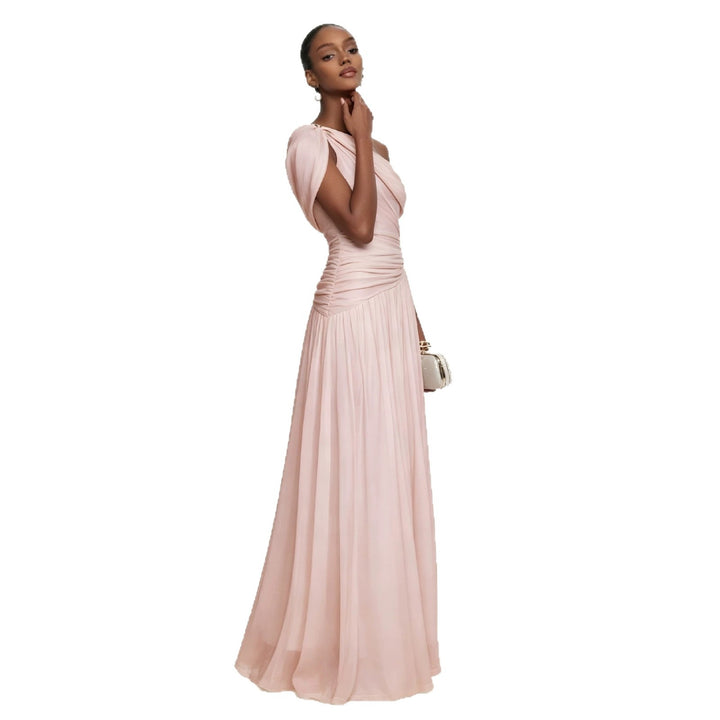 Damen Elegantes One-Shoulder Maxikleid mit fließendem Schnitt Echo Archiv