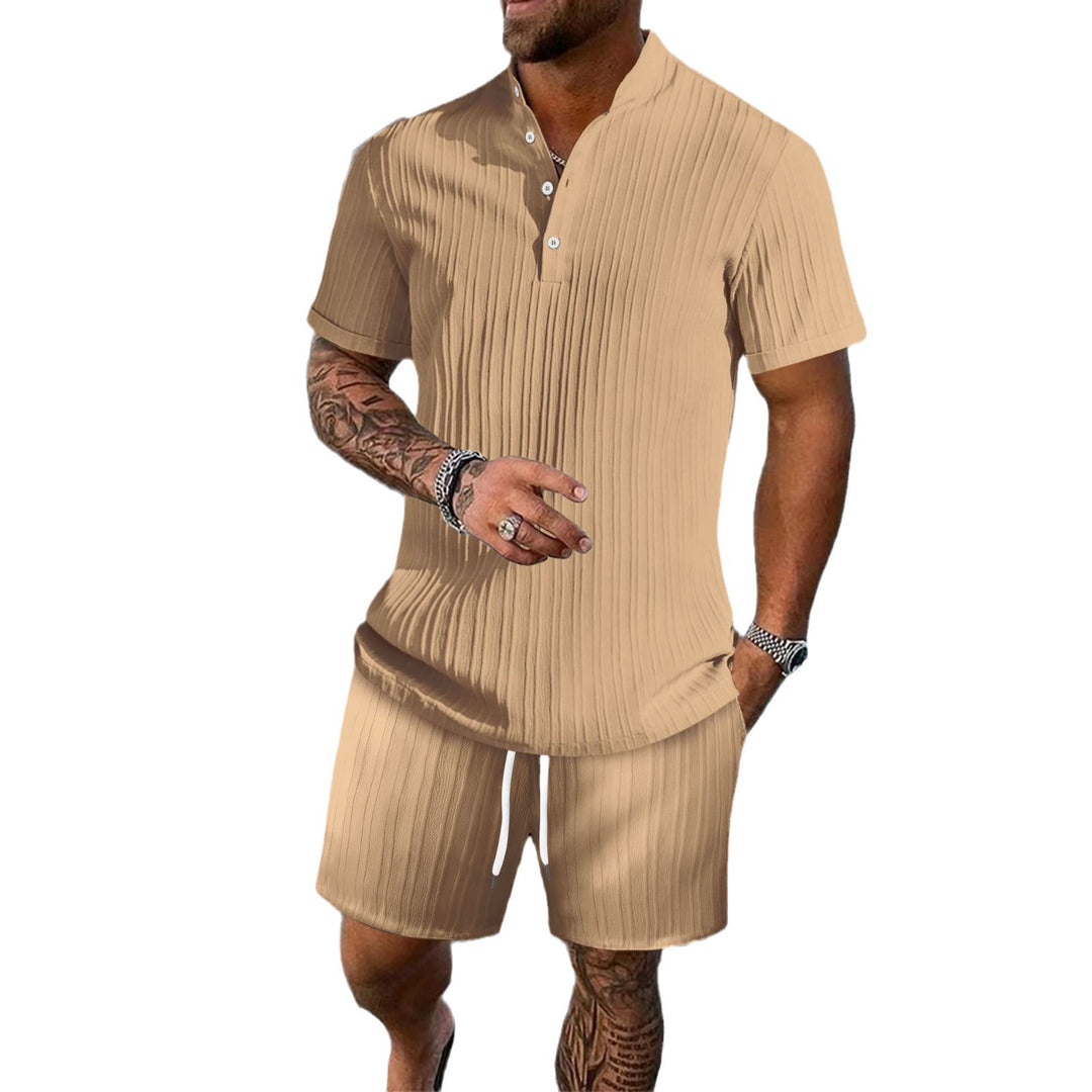 Herren Kurzarm Hemd und Shorts Set Echoarchiv
